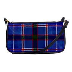 Blue Heather Plaid Shoulder Clutch Bags by allthingseveryone