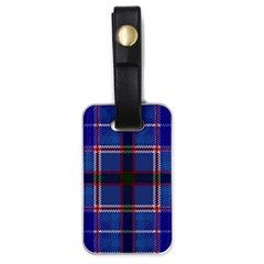 Blue Heather Plaid Luggage Tags (one Side)  by allthingseveryone