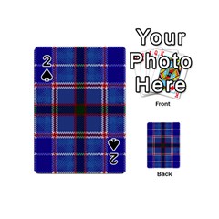 Blue Heather Plaid Playing Cards 54 (mini)  by allthingseveryone