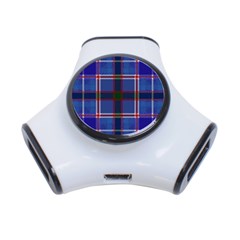 Blue Heather Plaid 3-port Usb Hub by allthingseveryone