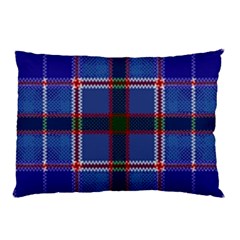 Blue Heather Plaid Pillow Case (two Sides) by allthingseveryone