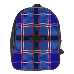 Blue Heather Plaid School Bag (xl) by allthingseveryone