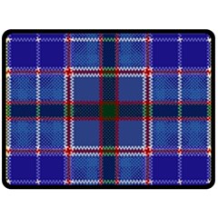 Blue Heather Plaid Double Sided Fleece Blanket (large)  by allthingseveryone