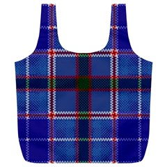 Blue Heather Plaid Full Print Recycle Bags (l)  by allthingseveryone