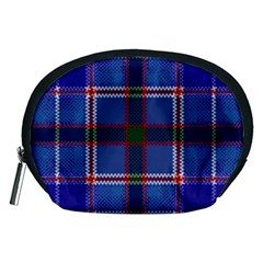 Blue Heather Plaid Accessory Pouches (medium)  by allthingseveryone