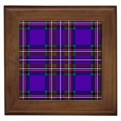 Purple Tartan Plaid Framed Tiles by allthingseveryone