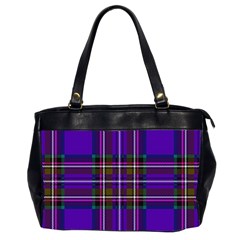 Purple Tartan Plaid Office Handbags (2 Sides)  by allthingseveryone