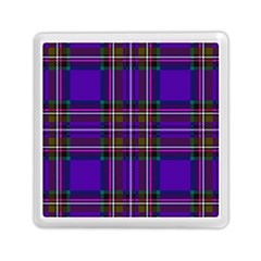 Purple Tartan Plaid Memory Card Reader (square)  by allthingseveryone