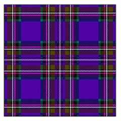 Purple Tartan Plaid Large Satin Scarf (square) by allthingseveryone