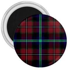 Purple And Red Tartan Plaid 3  Magnets by allthingseveryone