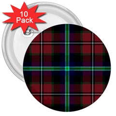 Purple And Red Tartan Plaid 3  Buttons (10 Pack)  by allthingseveryone