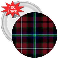 Purple And Red Tartan Plaid 3  Buttons (100 Pack)  by allthingseveryone