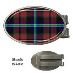 Purple And Red Tartan Plaid Money Clips (oval)  by allthingseveryone