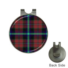 Purple And Red Tartan Plaid Hat Clips With Golf Markers by allthingseveryone