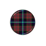 Purple And Red Tartan Plaid Hat Clip Ball Marker Front