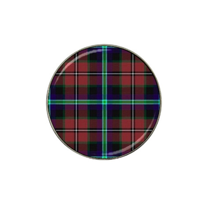 Purple And Red Tartan Plaid Hat Clip Ball Marker