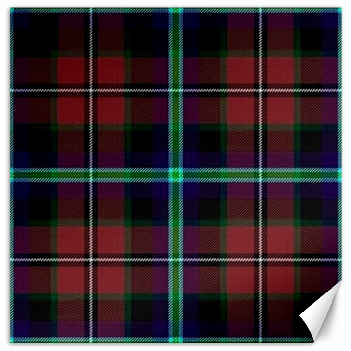 Purple And Red Tartan Plaid Canvas 12  x 12  