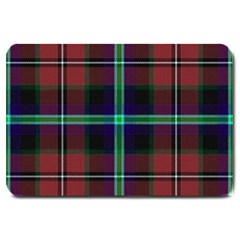 Purple And Red Tartan Plaid Large Doormat  by allthingseveryone