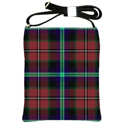 Purple And Red Tartan Plaid Shoulder Sling Bags by allthingseveryone