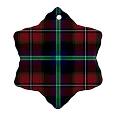 Purple And Red Tartan Plaid Ornament (snowflake) by allthingseveryone