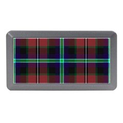 Purple And Red Tartan Plaid Memory Card Reader (mini) by allthingseveryone