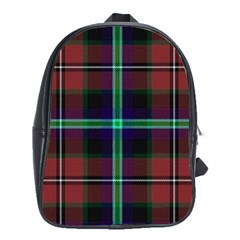 Purple And Red Tartan Plaid School Bag (xl) by allthingseveryone