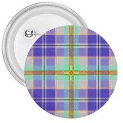 Blue And Yellow Plaid 3  Buttons by allthingseveryone