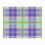 Blue And Yellow Plaid Small Glasses Cloth Front