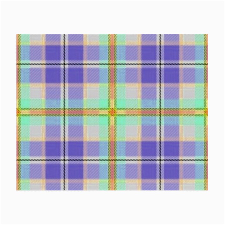 Blue And Yellow Plaid Small Glasses Cloth