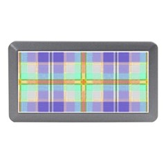 Blue And Yellow Plaid Memory Card Reader (mini) by allthingseveryone