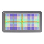 Blue And Yellow Plaid Memory Card Reader (Mini) Front