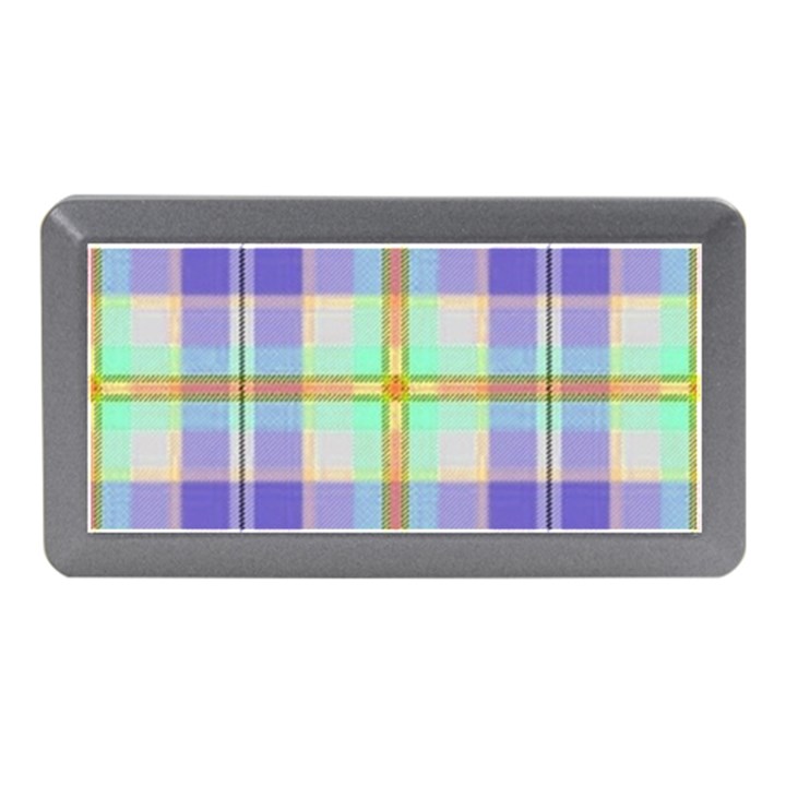 Blue And Yellow Plaid Memory Card Reader (Mini)