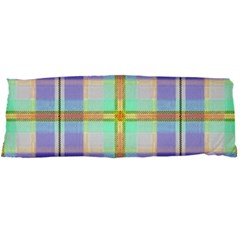 Blue And Yellow Plaid Body Pillow Case Dakimakura (two Sides) by allthingseveryone