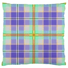 Blue And Yellow Plaid Standard Flano Cushion Case (one Side) by allthingseveryone