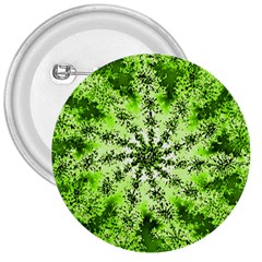 Lime Green Starburst Fractal 3  Buttons by allthingseveryone