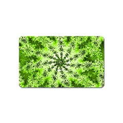 Lime Green Starburst Fractal Magnet (name Card) by allthingseveryone