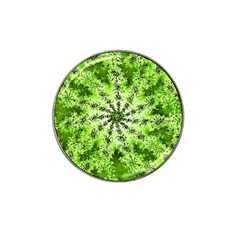 Lime Green Starburst Fractal Hat Clip Ball Marker by allthingseveryone