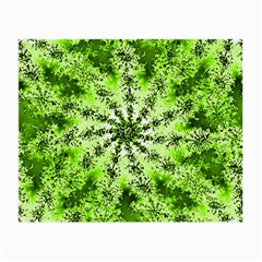 Lime Green Starburst Fractal Small Glasses Cloth by allthingseveryone