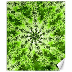 Lime Green Starburst Fractal Canvas 8  X 10  by allthingseveryone