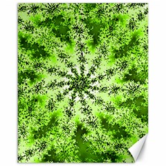 Lime Green Starburst Fractal Canvas 16  X 20   by allthingseveryone