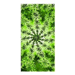 Lime Green Starburst Fractal Shower Curtain 36  X 72  (stall)  by allthingseveryone