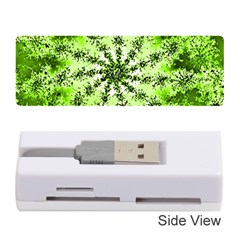 Lime Green Starburst Fractal Memory Card Reader (stick) 