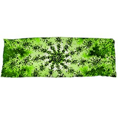 Lime Green Starburst Fractal Body Pillow Case (dakimakura) by allthingseveryone