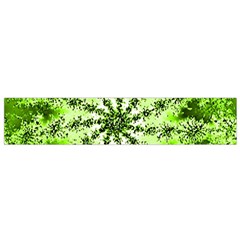 Lime Green Starburst Fractal Small Flano Scarf