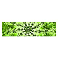 Lime Green Starburst Fractal Satin Scarf (oblong) by allthingseveryone