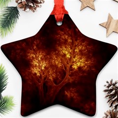 Artsy Brown Trees Ornament (star)