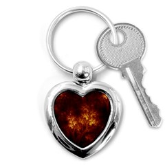 Artsy Brown Trees Key Chains (heart)  by allthingseveryone