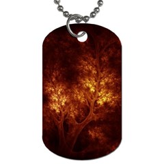 Artsy Brown Trees Dog Tag (one Side)