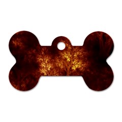 Artsy Brown Trees Dog Tag Bone (two Sides) by allthingseveryone