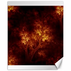 Artsy Brown Trees Canvas 11  X 14   by allthingseveryone